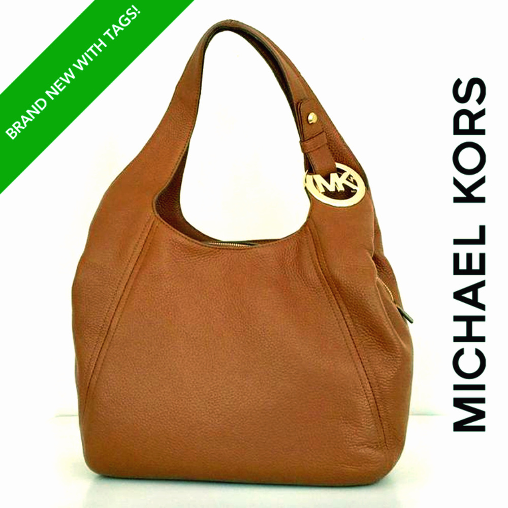 **NWT** Michael Kors MK Slouchy Shoulder Bag Acorn